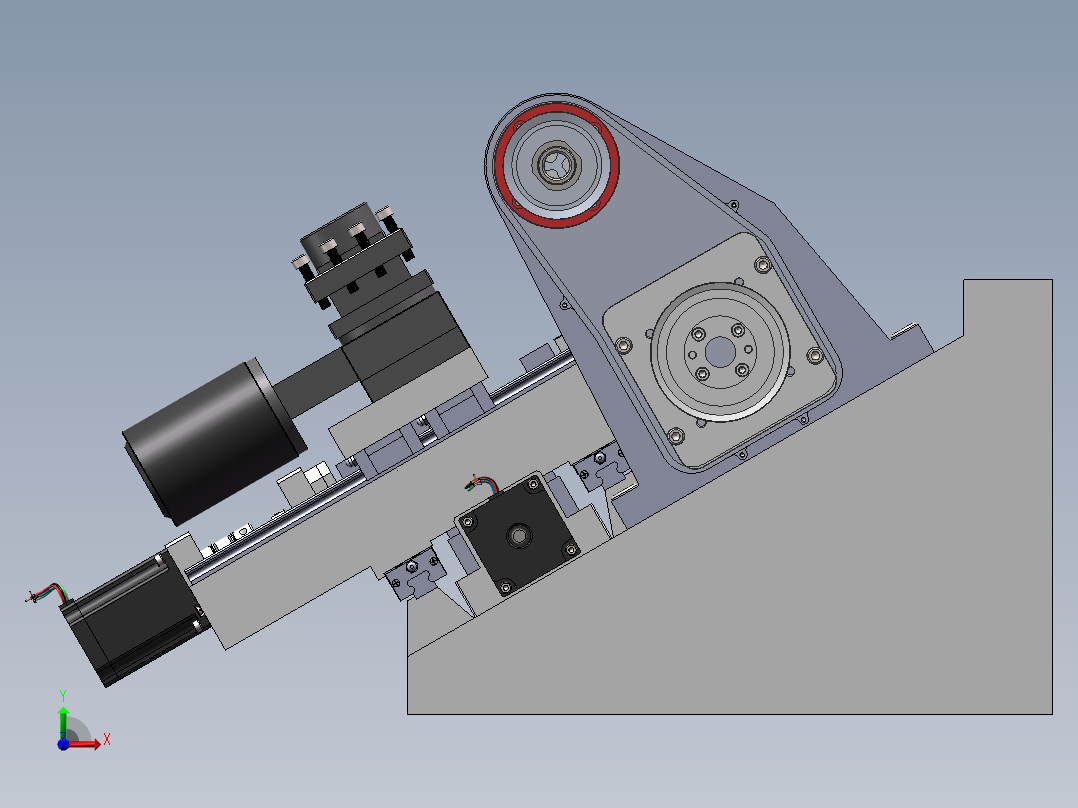 斜床身桌面数控机床车床三维+二维=746764前视图