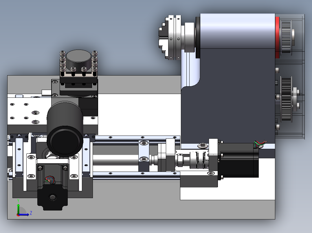 斜床身桌面数控机床车床三维+二维=746764左视图