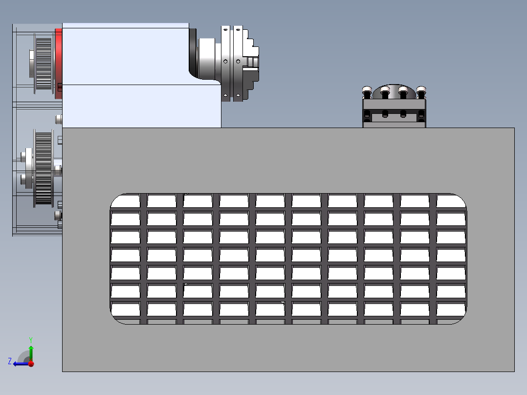 斜床身桌面数控机床车床三维+二维=746764右视图