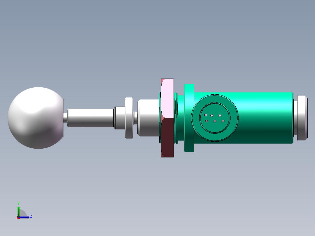 Q236-手动气阀机械加工工艺规程及数控编程设计【三维SolidWorks】左视图