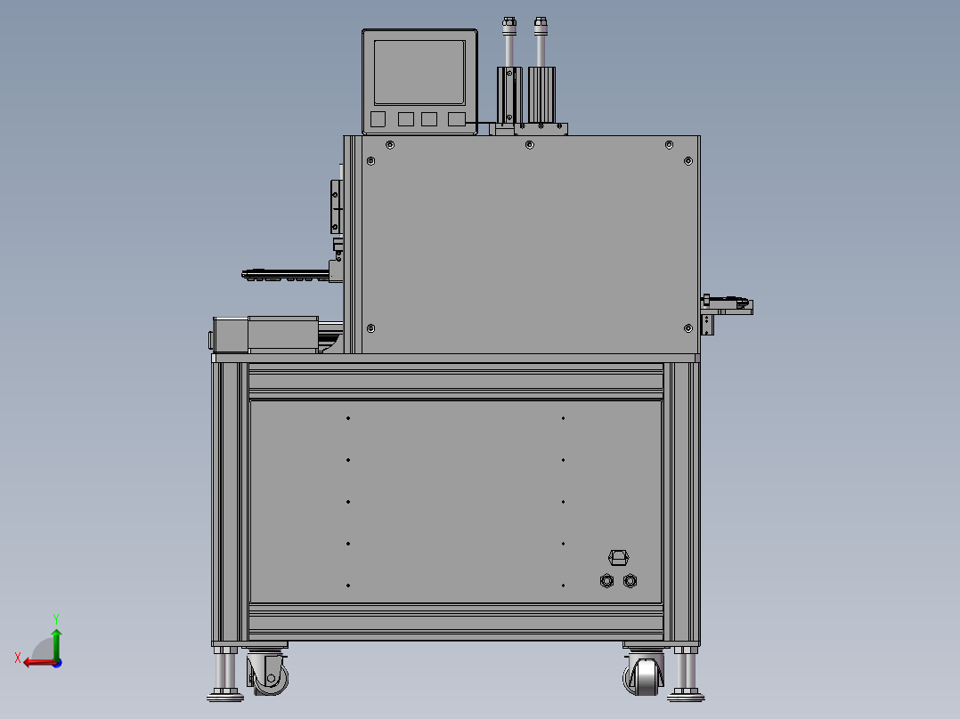 六轴电脑键盘锁螺丝机后视图