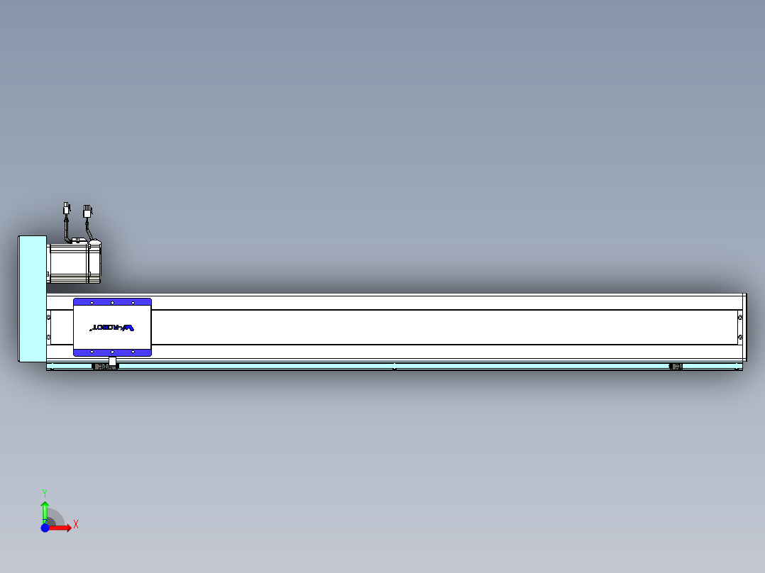 威洛博VC丝杆传动-无尘环境VC14-Lxx-C-S1150-BR-ZP75-C3前视图