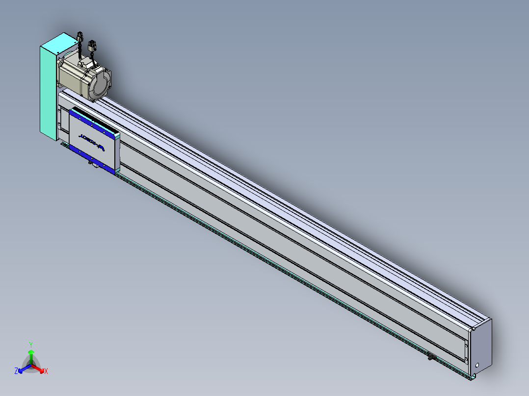 威洛博VC丝杆传动-无尘环境VC14-Lxx-C-S1150-BR-ZP75-C3正等轴测图
