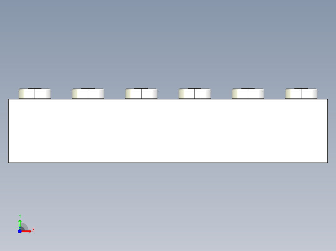 乐高套装 4421基本积木-4181142 - 2456 - 44237 White Brick 2 x 6.STEP前视图