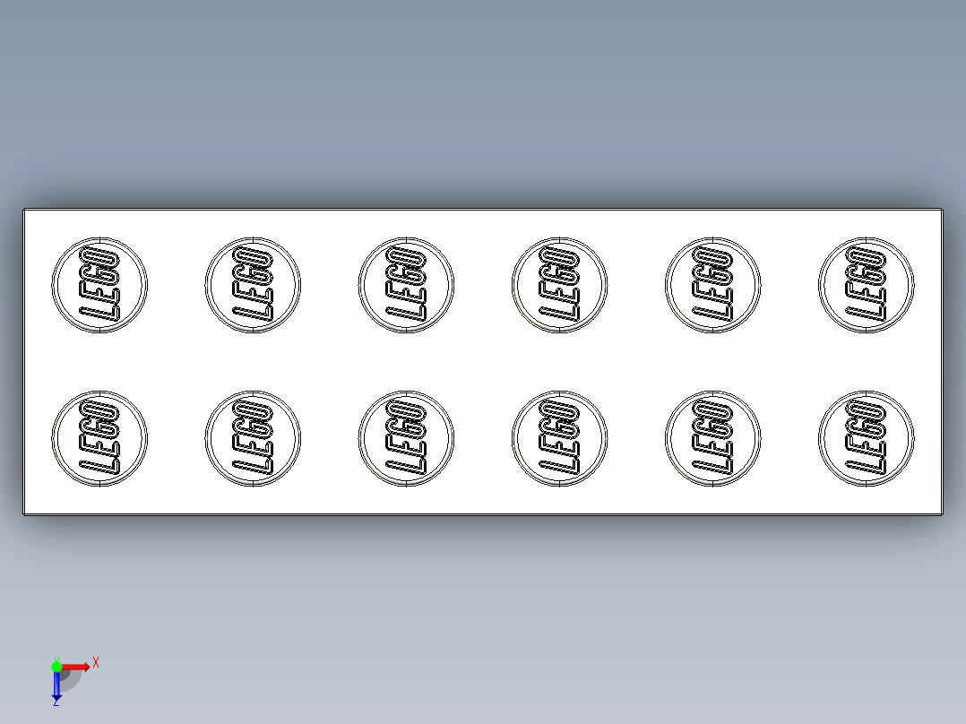 乐高套装 4421基本积木-4181142 - 2456 - 44237 White Brick 2 x 6.STEP俯视图