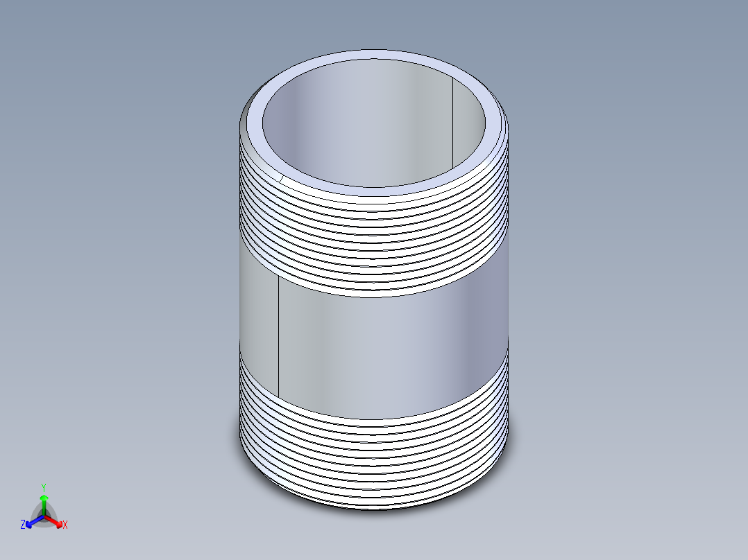 聚氯乙烯配件33-Sch80_Nipple_MPTxMPT_861-342_3in x 5in正等轴测图