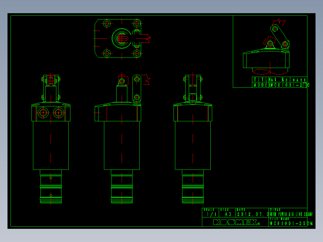 KOSMEKWCE1001-2SCM多系列多零件图纸模型多系列多零件图纸模型