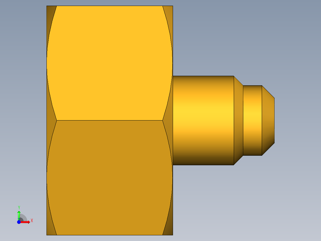 扩口式工业通用硬管接头Refrigerant Drum a Aapter 1F-4-8前视图