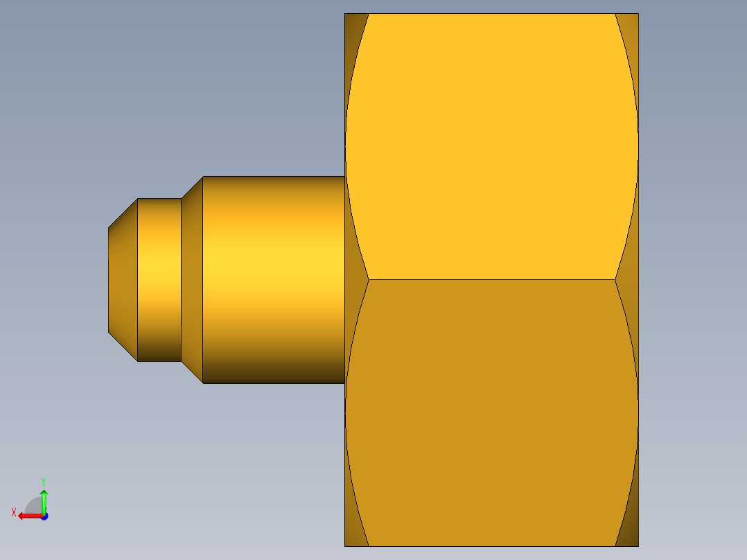 扩口式工业通用硬管接头Refrigerant Drum a Aapter 1F-4-8后视图