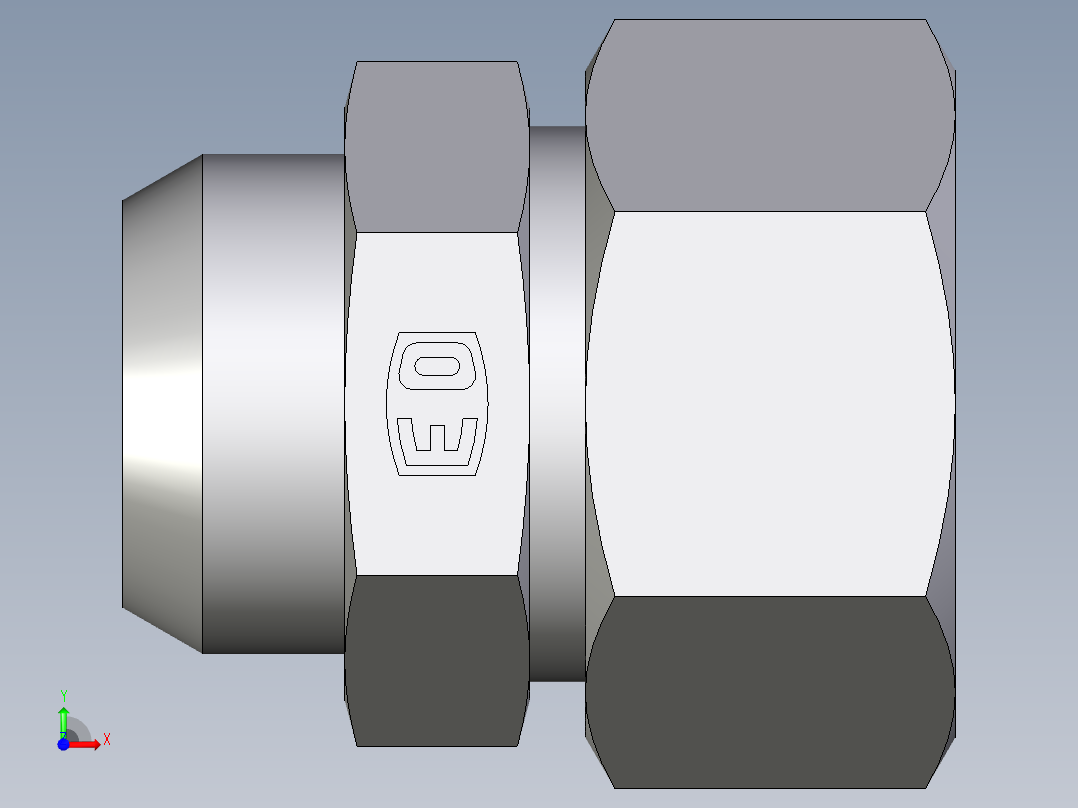 卡套式工业通用硬管接头EO_Weld_connector_AS22L前视图
