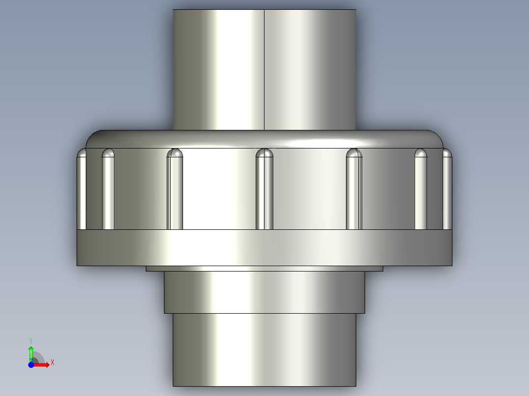 聚氯乙烯配件29-Sch80_Union T375_SxS_897-375-005_0.5in前视图