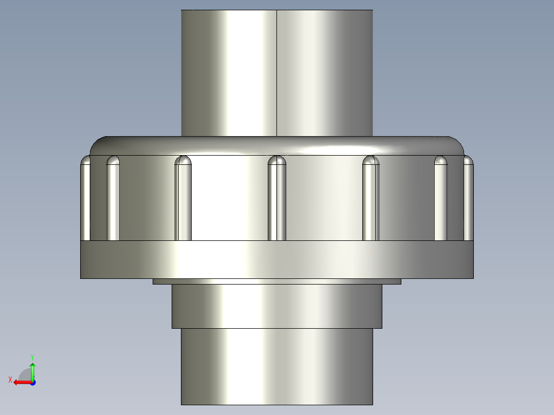 聚氯乙烯配件29-Sch80_Union T375_SxS_897-375-005_0.5in后视图