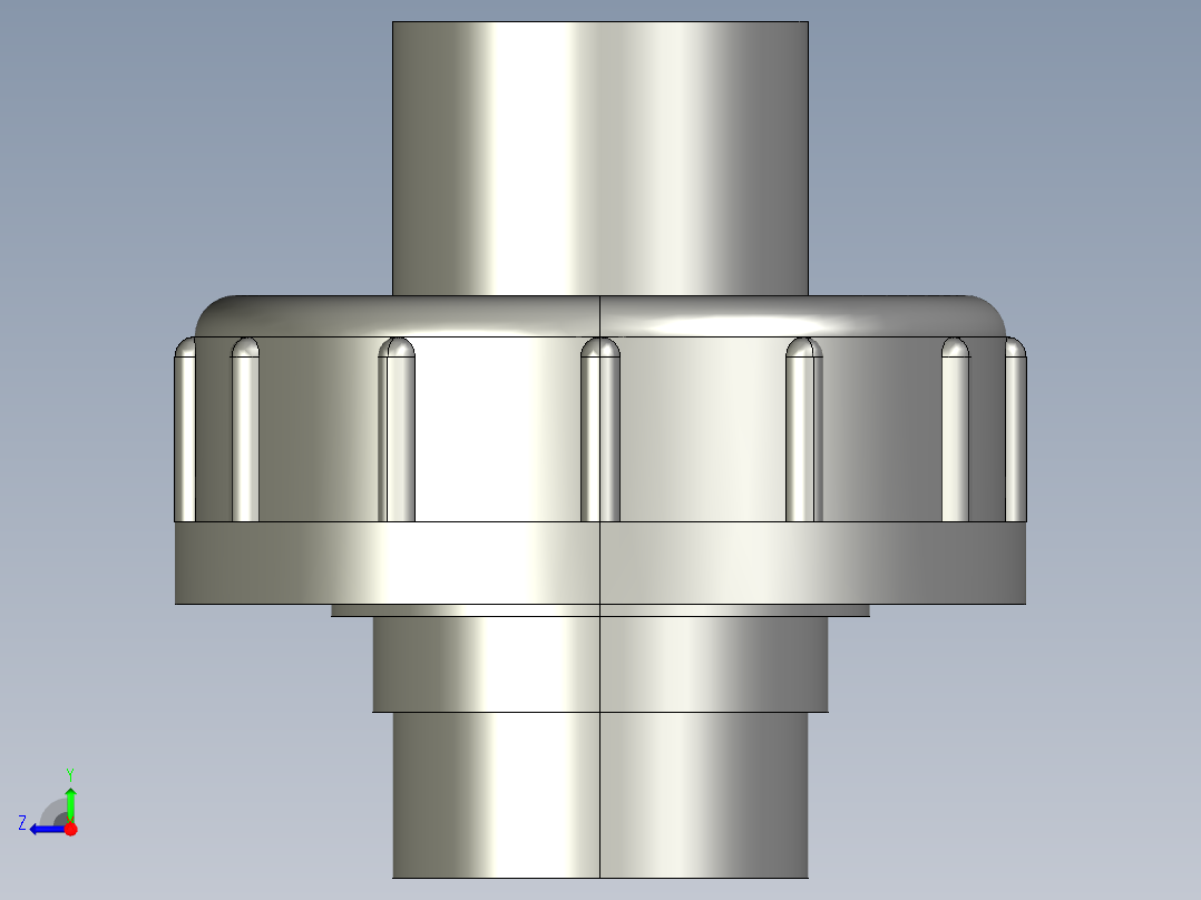 聚氯乙烯配件29-Sch80_Union T375_SxS_897-375-005_0.5in右视图