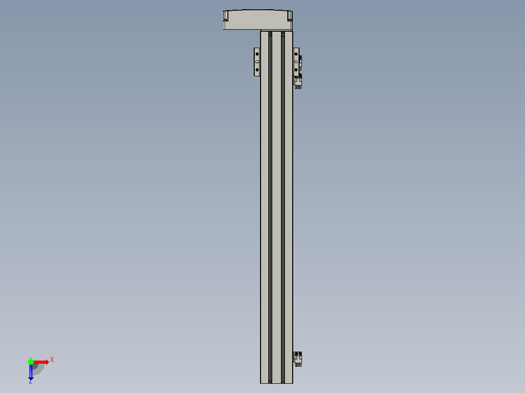 TPA-KNR-60E-1205C-L550A1-ML-H10-N3线性模块铝制底座俯视图