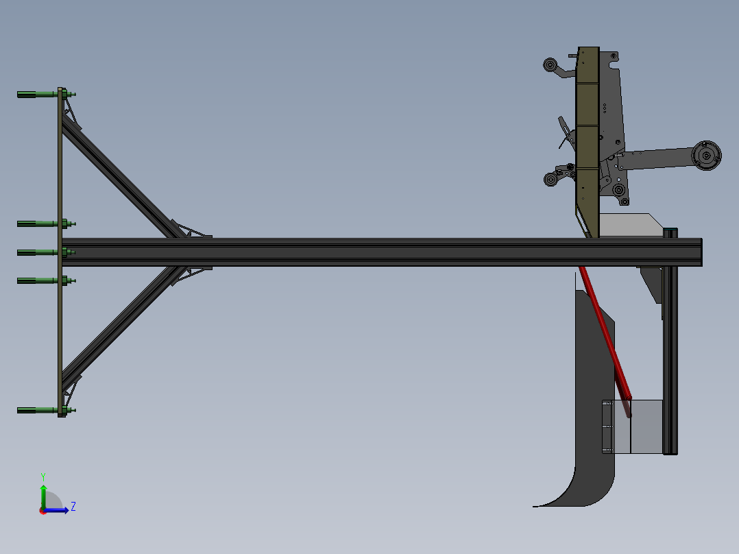 机械手开箱机sw18左视图