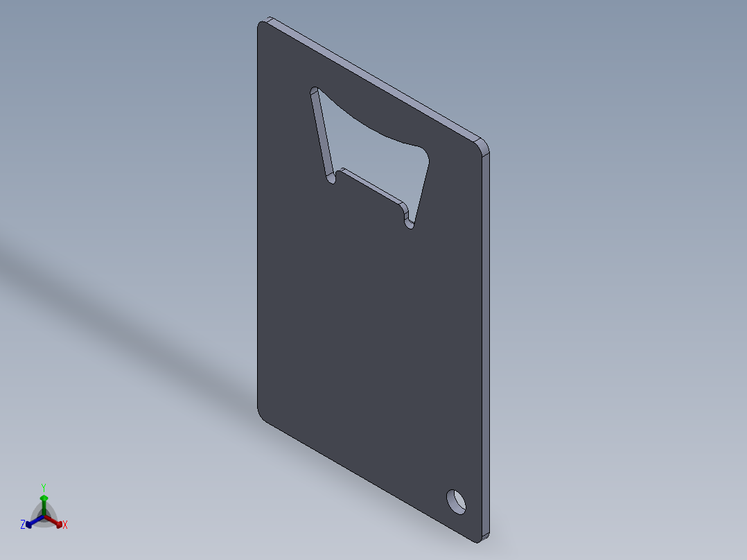 开瓶器正等轴测图