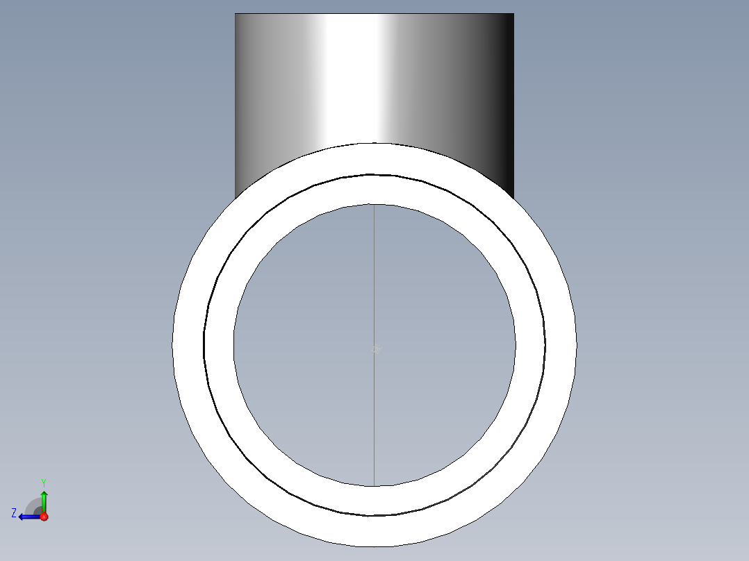 PVC管件-3x2 R-Tee后视图