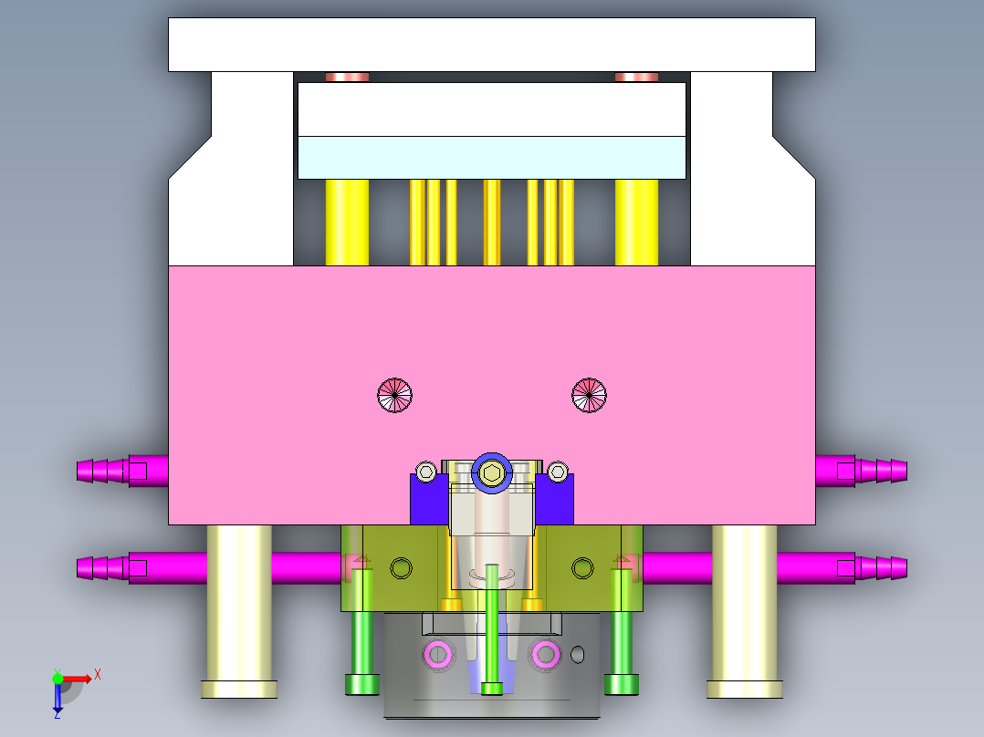 1G129--负压盖压铸模具【三维UG】俯视图