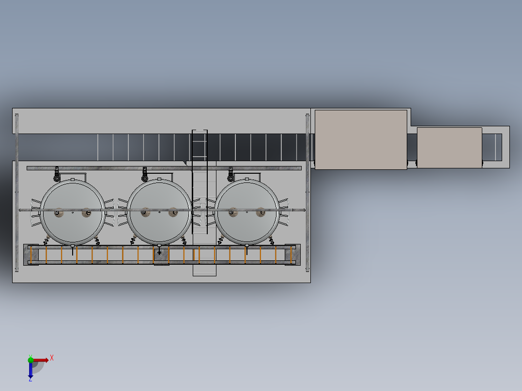 变电站中压和低压配送俯视图