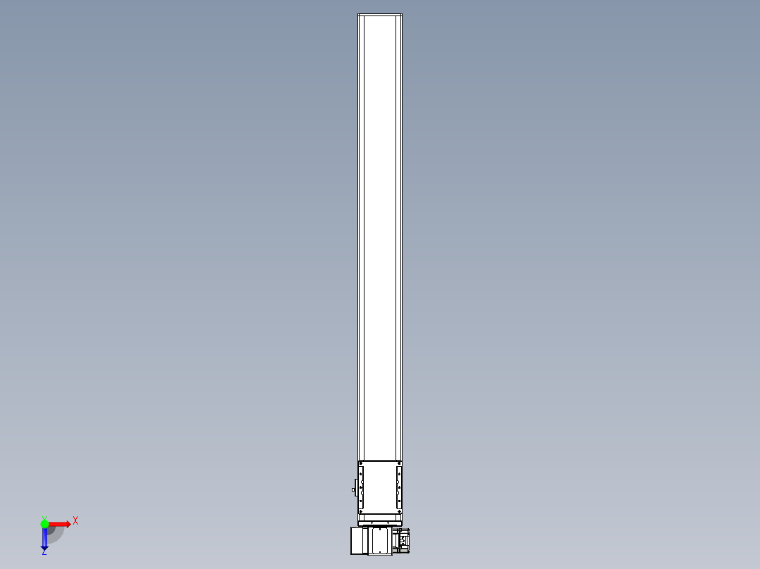 同步带全封闭直线模组TPA-HCB-105D-90-L1000-LP-C-P20-N3俯视图