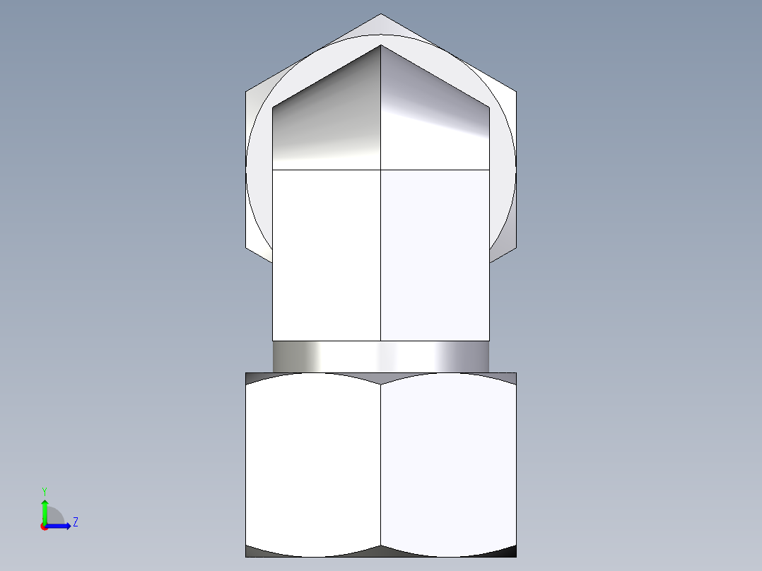 卡套式工业通用硬管接头EO_Union_elbow_W16ZSCF左视图