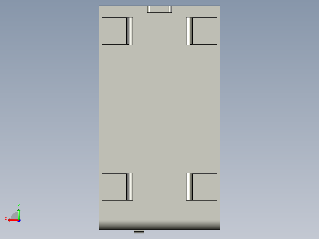 基恩士CV-2100_kc图纸模型后视图