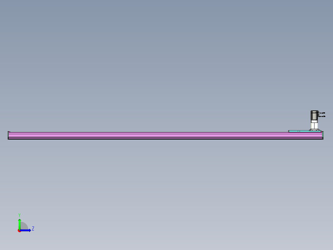 东锦齿条传动DH210G-L167-S3250-BU-减速机+P750W左视图