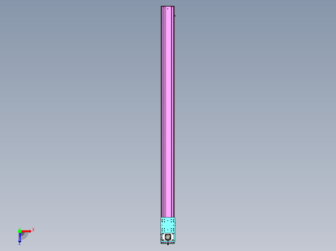 东锦齿条传动DH210G-L167-S3250-BU-减速机+P750W俯视图