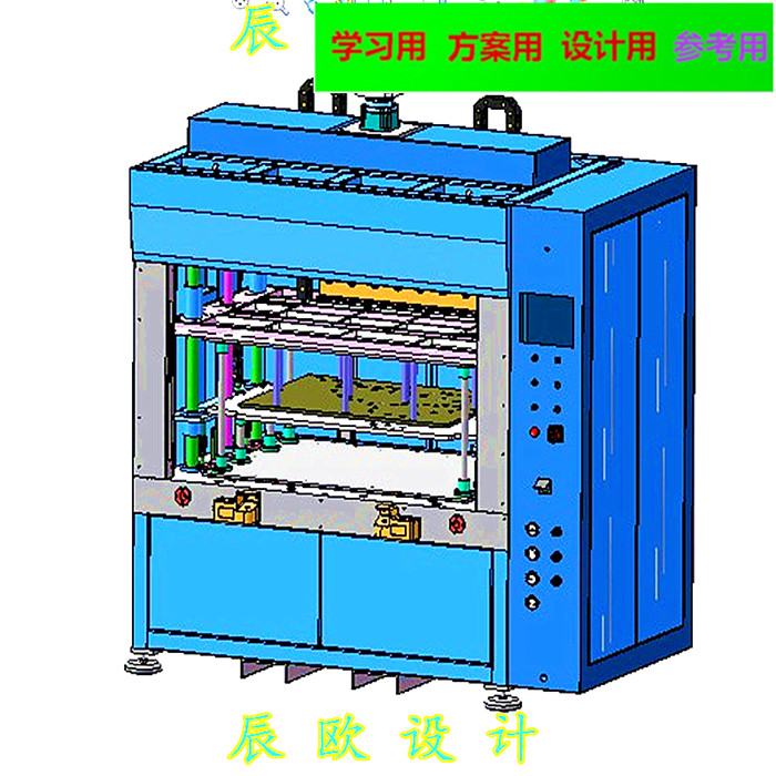 热铆焊接机（双丝杆传动热熔机）3D图纸 自动化设备3D图纸