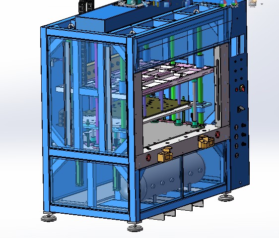 热铆焊接机（双丝杆传动热熔机）3D图纸 自动化设备3D图纸