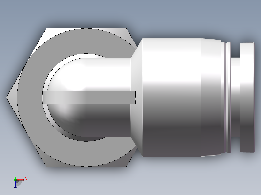 螺纹弯通APLF10-G03（3分10厘内螺纹）俯视图