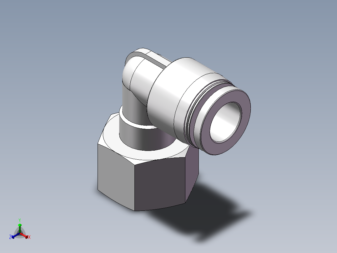 螺纹弯通APLF10-G03（3分10厘内螺纹）正等轴测图