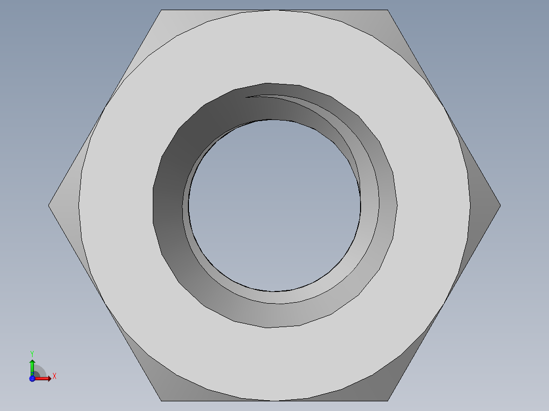 DIN 934 螺母-M4 Nut.SLDPRT前视图