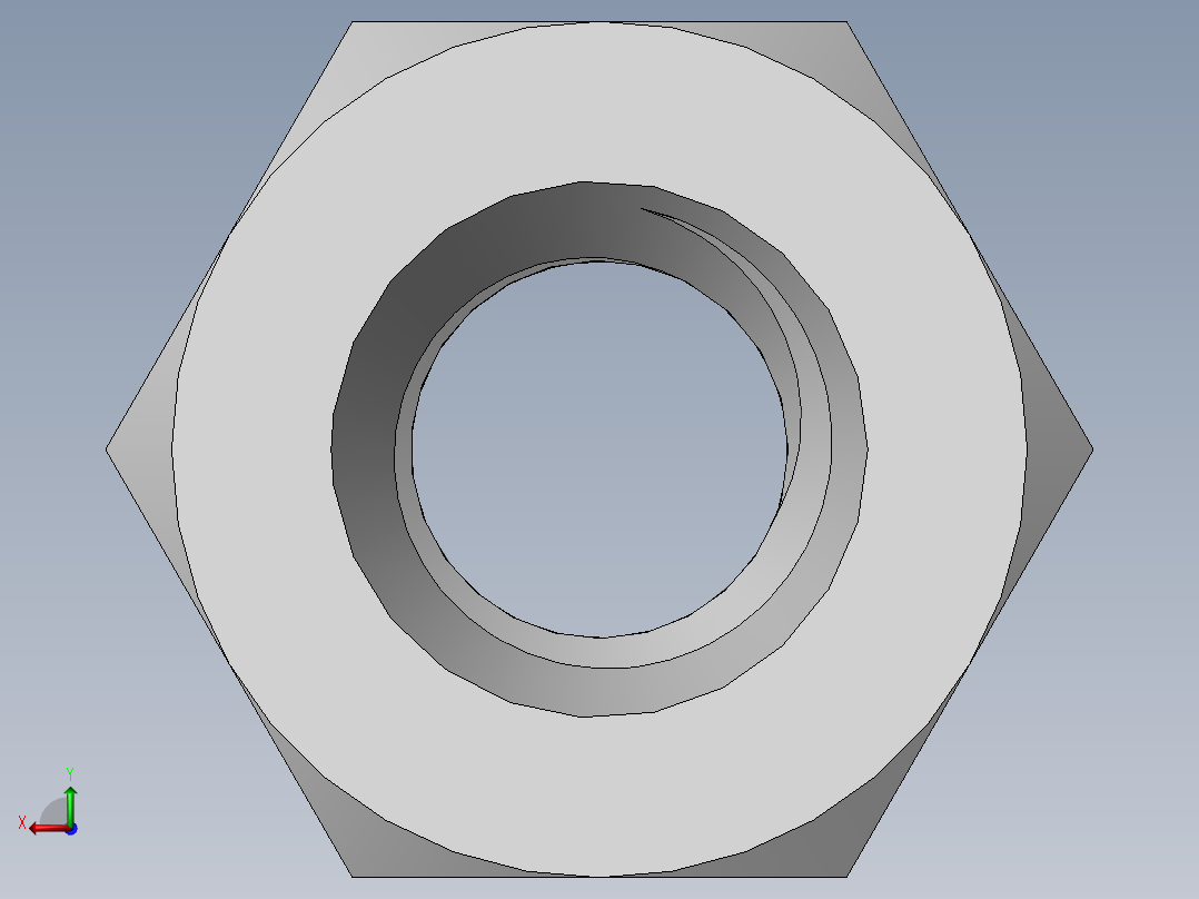 DIN 934 螺母-M4 Nut.SLDPRT后视图