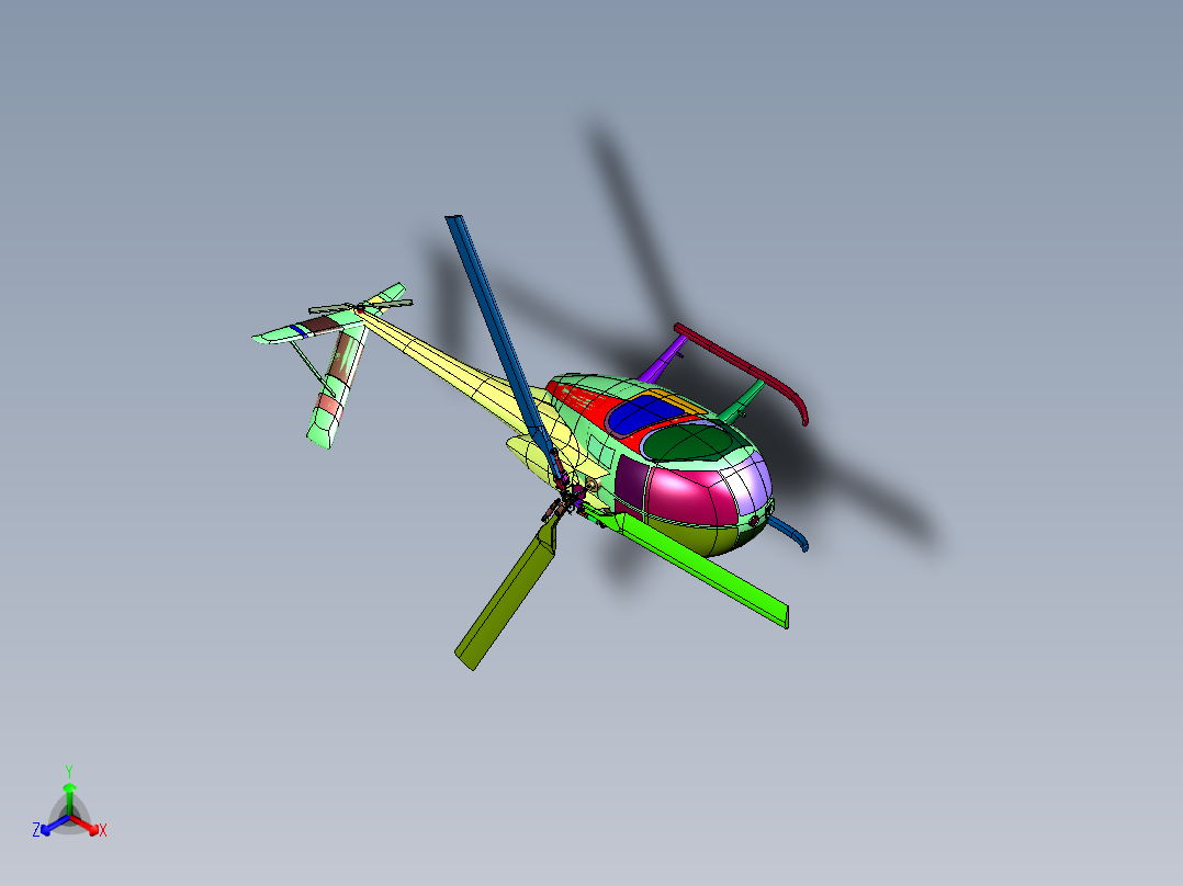 超级航模休斯涡轮直升机