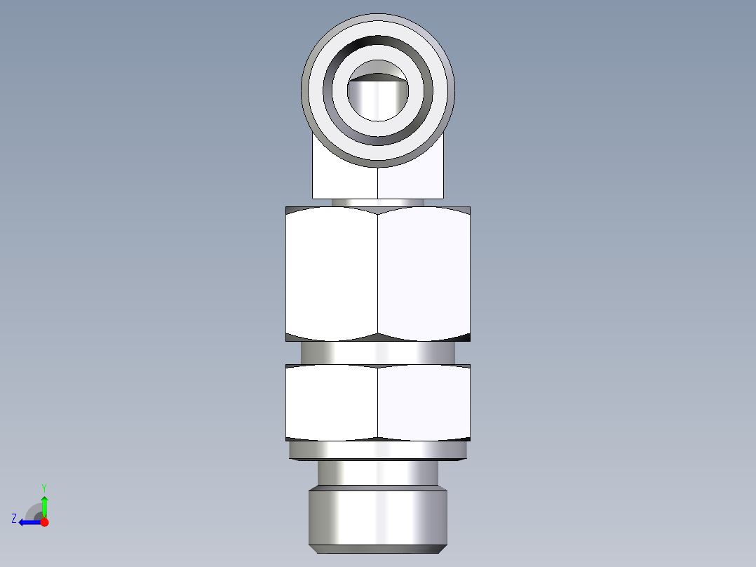 卡套式工业通用硬管接头EO_Assembled_adjustable_standpipe_elbow_EVW12SMOMD71右视图
