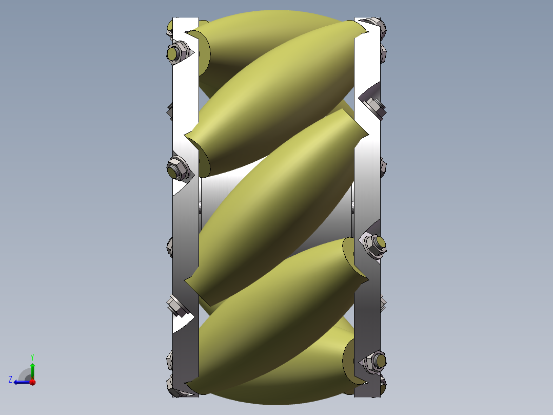 AGV小车用麦克纳姆轮模型551211===20右视图