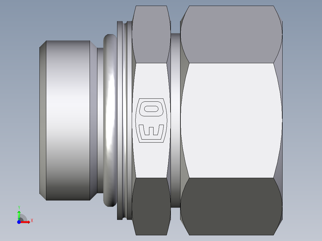 卡套式工业通用硬管接头EO_Male_Stud_connector_GEO28LMCF前视图