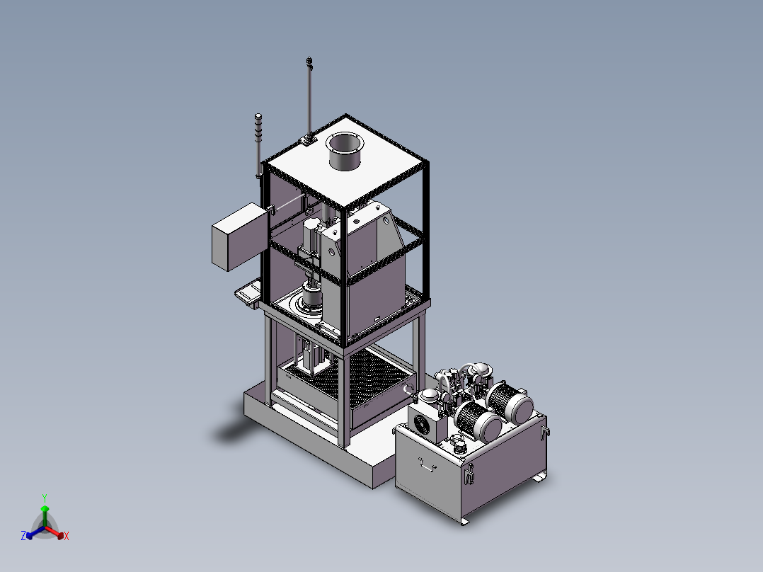 两轴测试机（汽车传动轴扭转测试机）正等轴测图