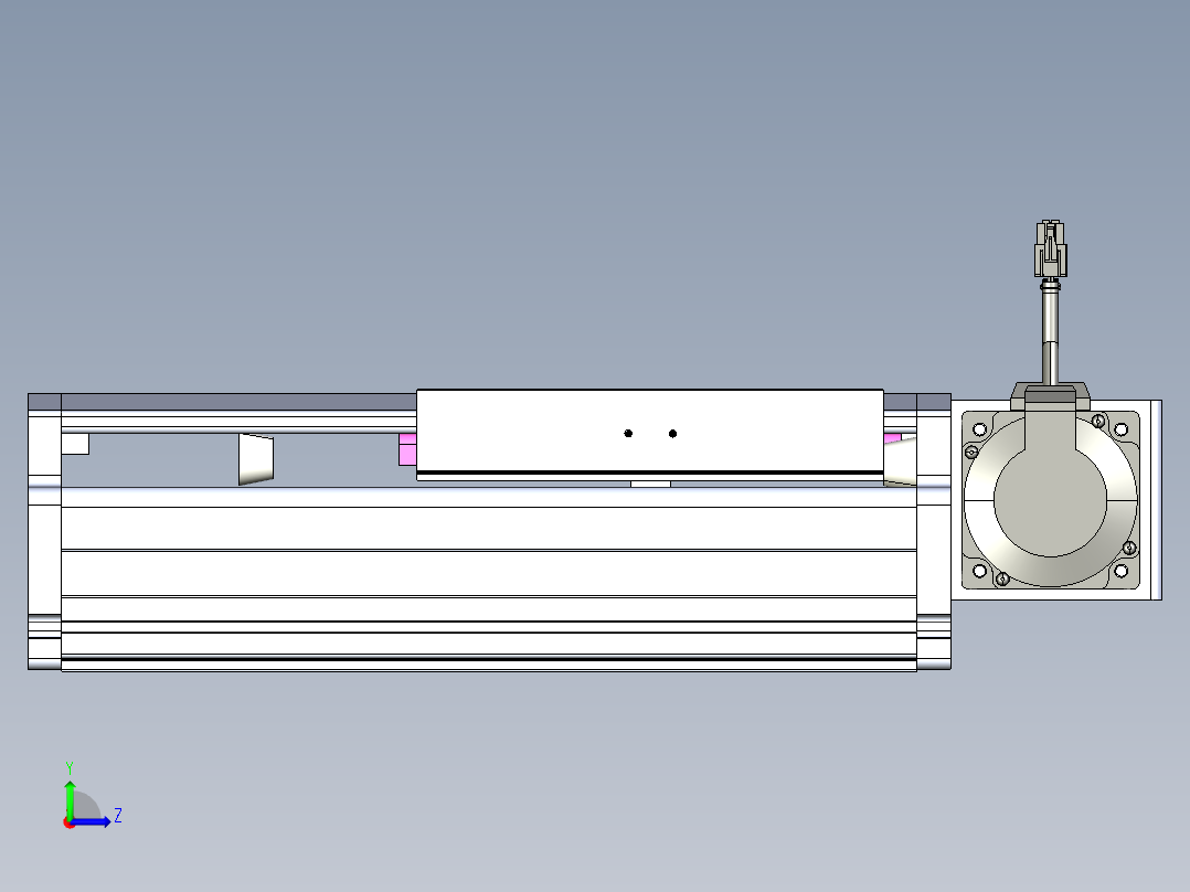东锦同步带传动-直线滑台模组DH210B-L150-S50-BL-P750W-C3左视图