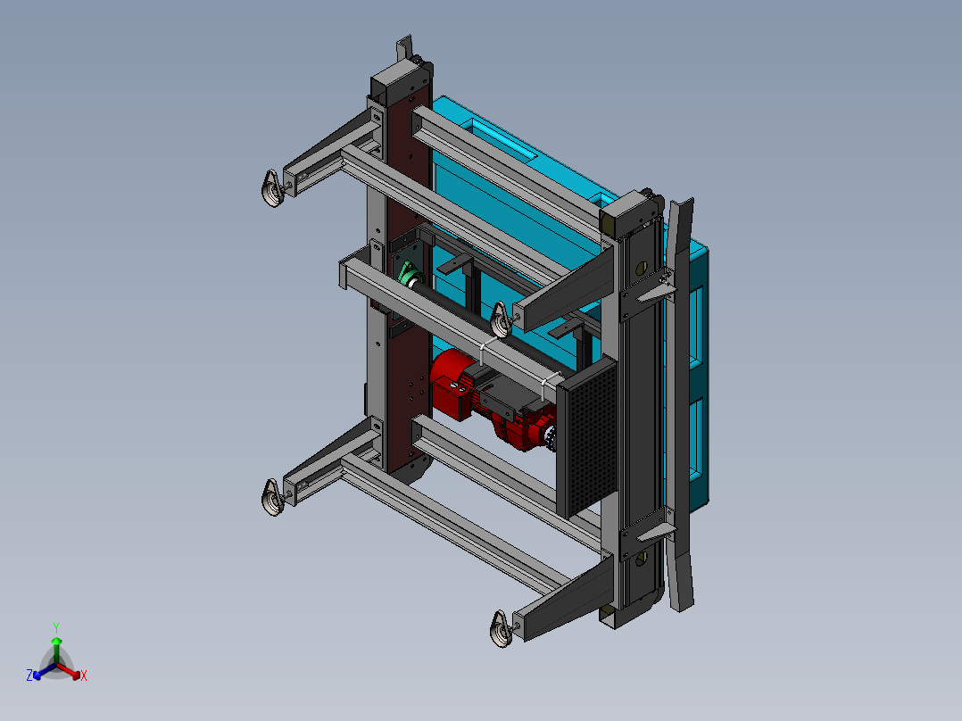 黄陂TPL1501-03-00-00-00 1600托盘链式输送机正等轴测图