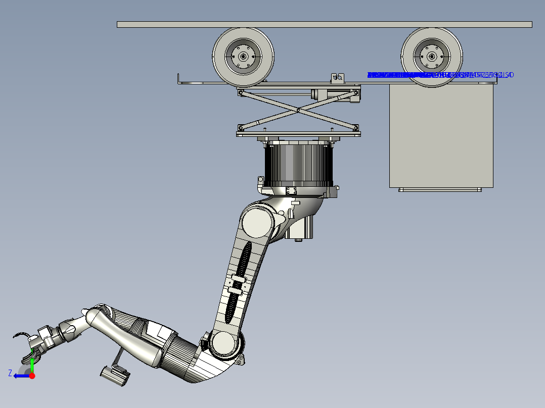 自动采摘车右视图