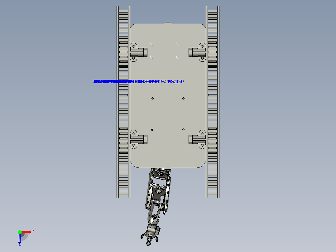 自动采摘车俯视图
