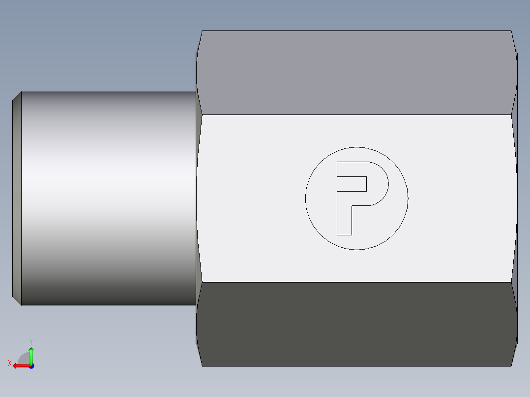 卡套式工业通用硬管接头EO_Swivel_connector_GAI06SRCFX后视图