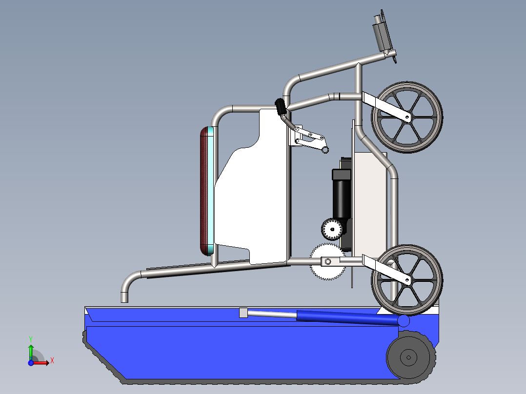 轮椅履带前视图