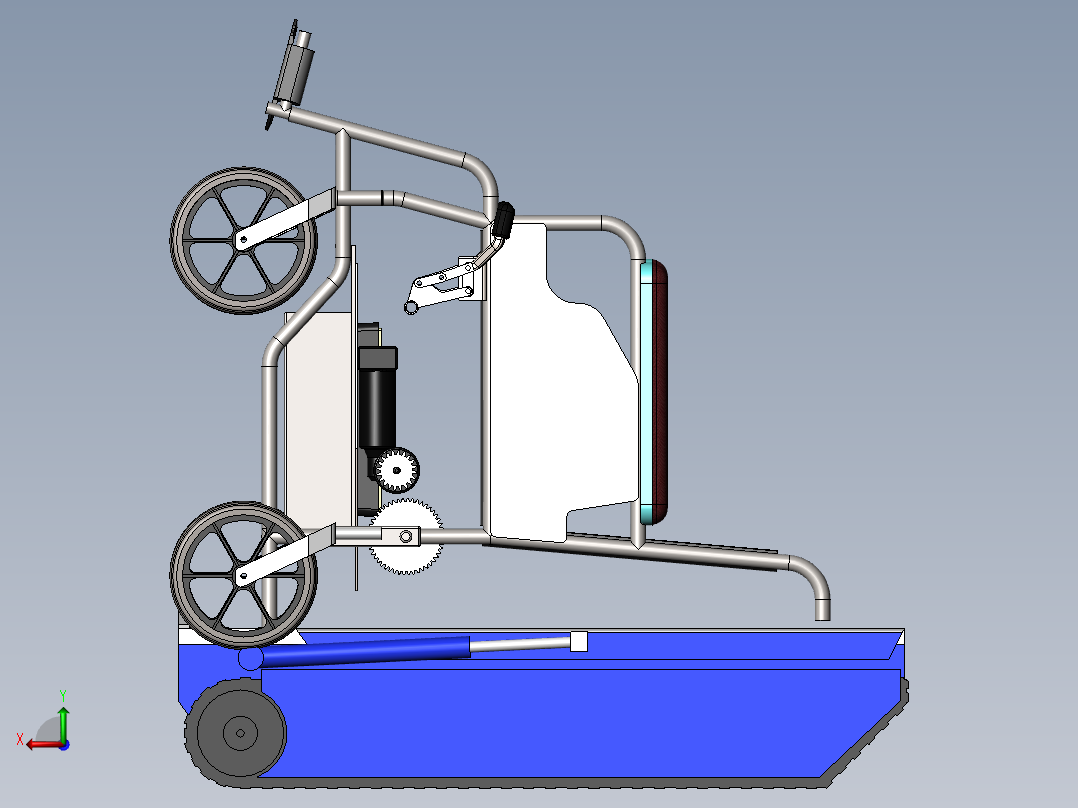 轮椅履带后视图