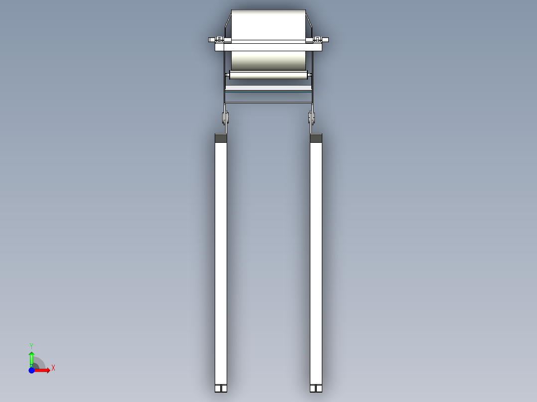 correia completa皮带输送机3D图纸 IGS格式前视图