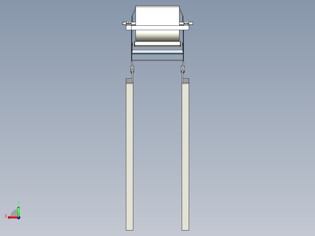 correia completa皮带输送机3D图纸 IGS格式后视图