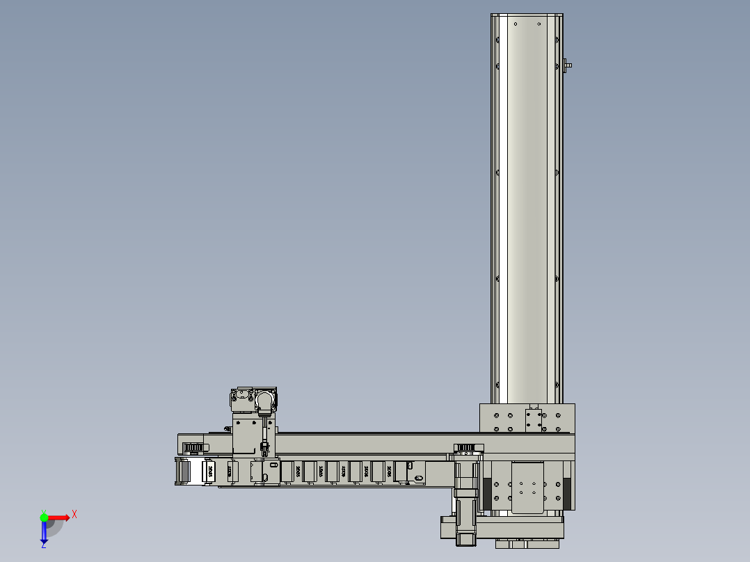 上料机械手部分俯视图