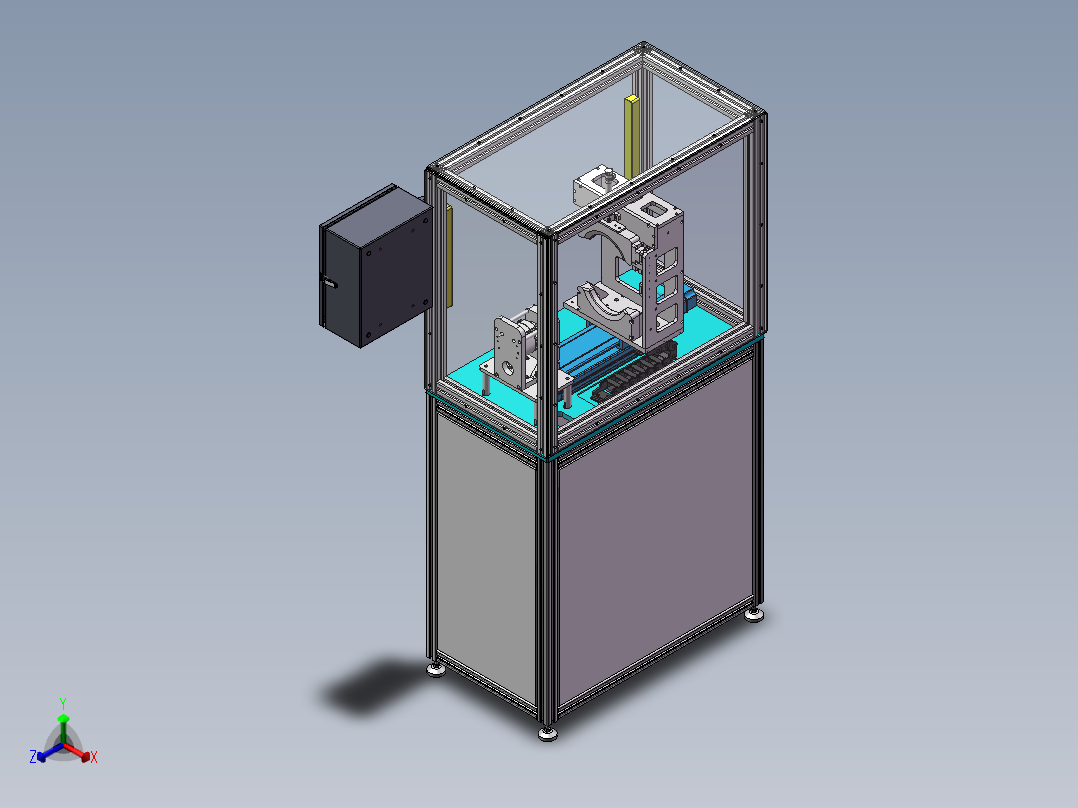 轮毂定子自动安装机sw21可编辑正等轴测图
